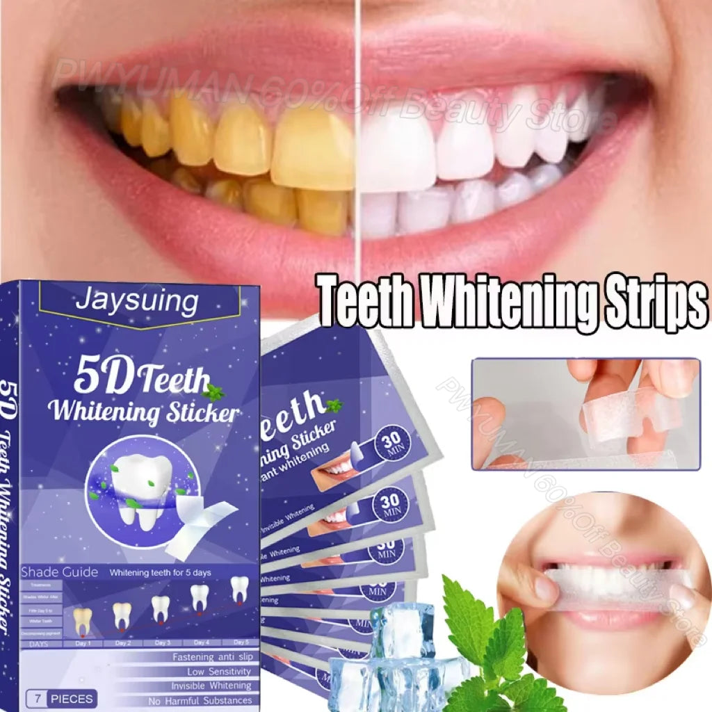 5D Teeth Whitening Strips - 7pcs