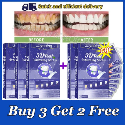 5D Teeth Whitening Strips - 7pcs